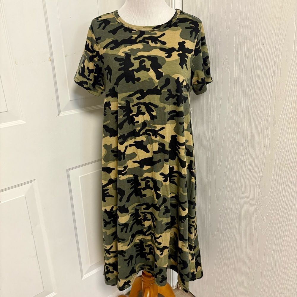 LulaRoe Carly Dress Camo I5